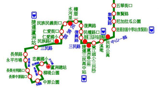 紅9路線図の一部拡大図